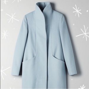 Aritzia Wilfred Cocoon Coat - M - Blue
